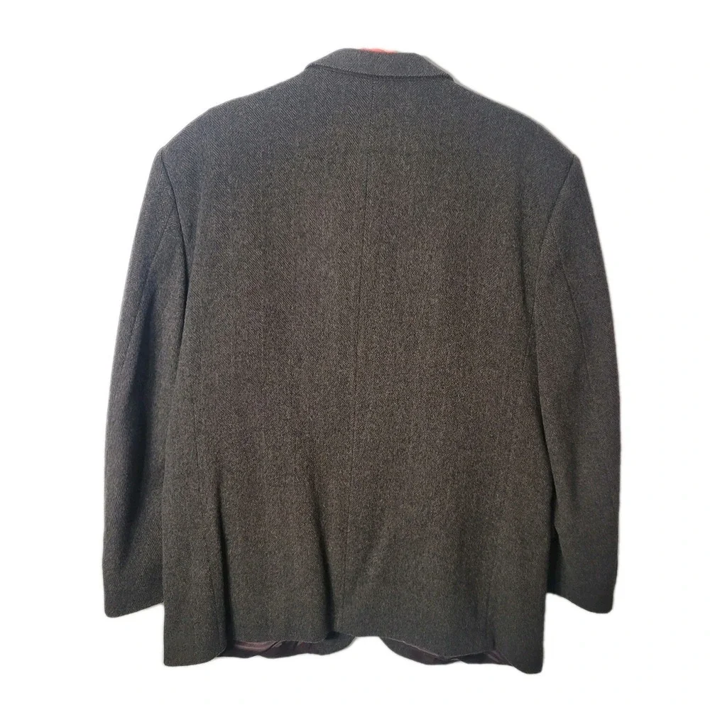 Zylos George Machado Cashmere Blend Sport Coat‎ Jacket Blazer Grey Herringbone
